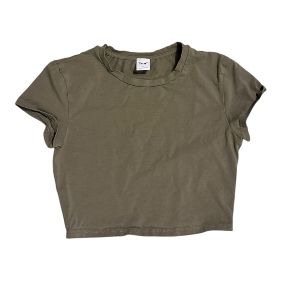 TNA Tops - TNA by Aritzia Army Green Crop Top